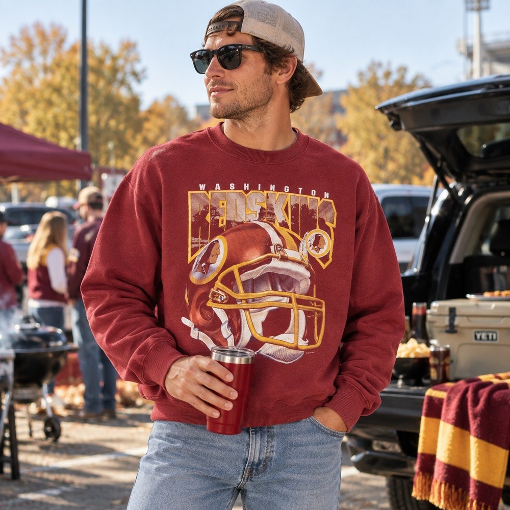 Vintage 1997 Lee Sport Washington Redskins Graphic Sweatshirt NFL USA Men's XL - Picture 1 of 9